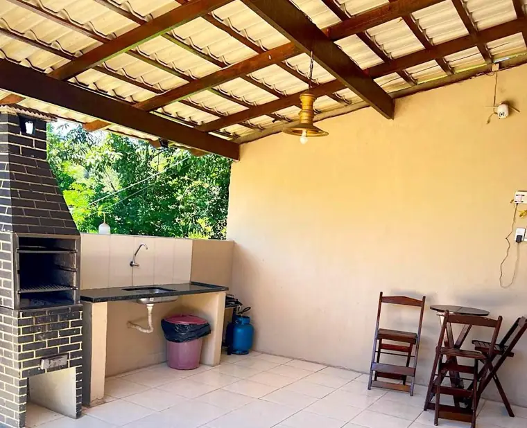 Área de churrasco da unidade Status